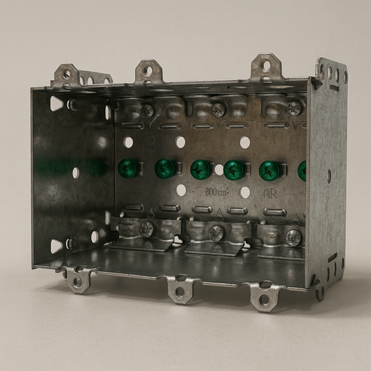 3‑Gang Steel Device Box 3 × 5½ × 2½ – Galvanized, ETL Listed