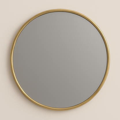 Round Vanity Mirror – Black, Gold, Nickel | 24" & 32" Metal Frame