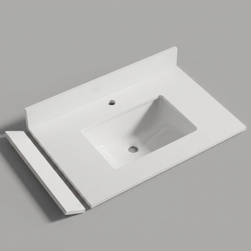 Arcava 31" Quartz Vanity Top with Sink & Backsplash — Fits 30" Vanity