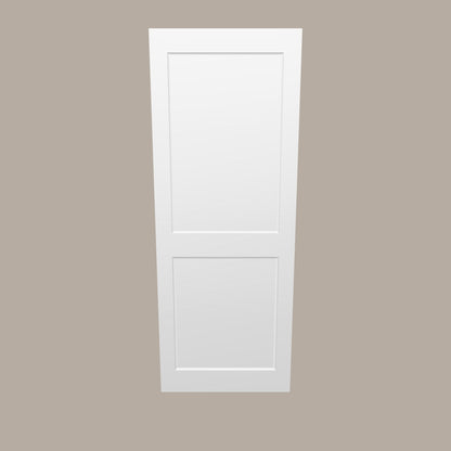 Carrera 2‑Panel Beveled Shaker Interior Door – Hollow Core, Primed