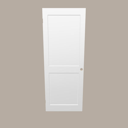 Carrera 2‑Panel Beveled Shaker Interior Door – Hollow Core, Primed