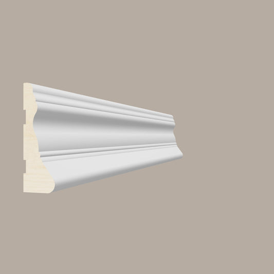 Back Band Colonial Casing — Solid Wood, Stepped-Edge Primed Door & Window Trim