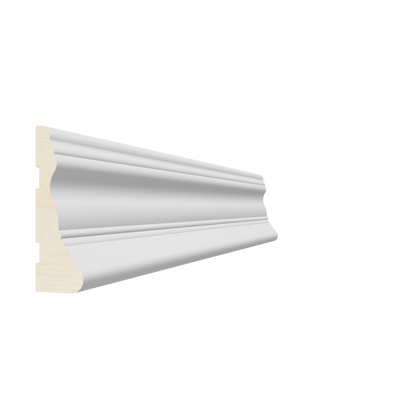 Back Band Colonial Casing — Solid Wood, Stepped-Edge Primed Door & Window Trim