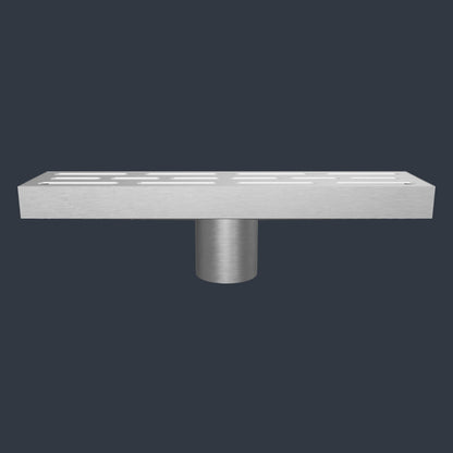 12″ Linear Shower Drain — SUS 304 Stainless, 2″ Outlet | Tile-In or Grate Cover, Brushed Nickel or Matte Black
