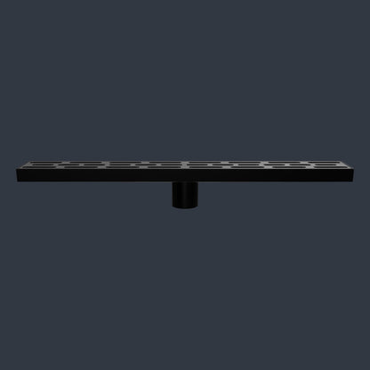 24″ Linear Shower Drain — SUS 304 Stainless, 2″ Outlet | Tile-In or Grate Cover — Brushed Nickel, Matte Black, Brushed Gold