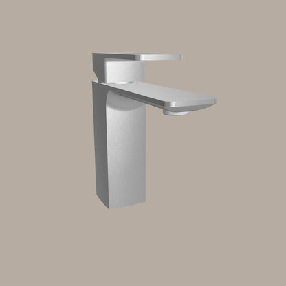 Crestline Brass Bathroom Faucet – Chrome, Black & Nickel with Braided Hoses